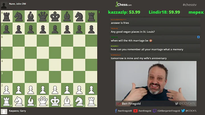 Ben Finegold analyzes Gary Kasparov's great attack...