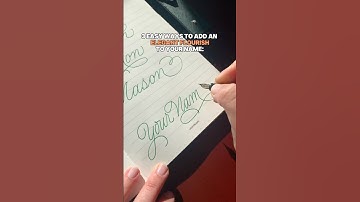 Here are 3 simple techniques to add a touch of sophisticated flourish to your name!!✒️🖤🌟