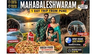 Mahabaleshwar 1 Day Trip from Pune | Full Travel Guide + GPay Issue 😱 | Temples, Food & Venna Lake 🌄