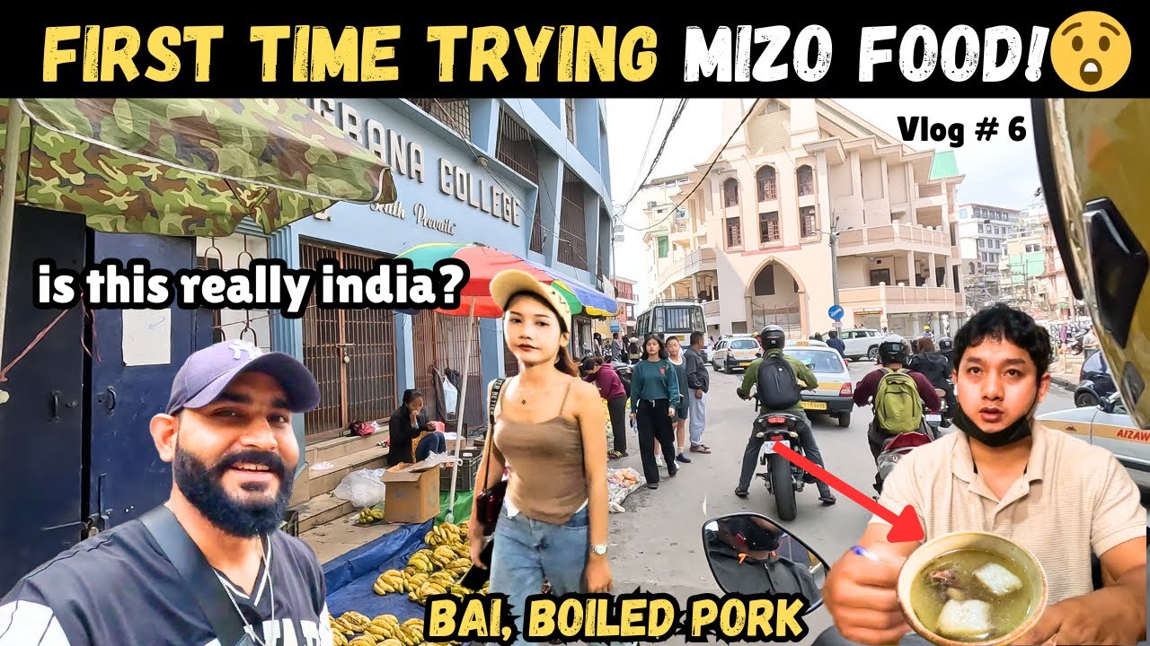 🔥 Only Rs 50, First Time Trying Real Mizo Food 😋 in Street of Aizawl, Mizoram | Northeast India vlog