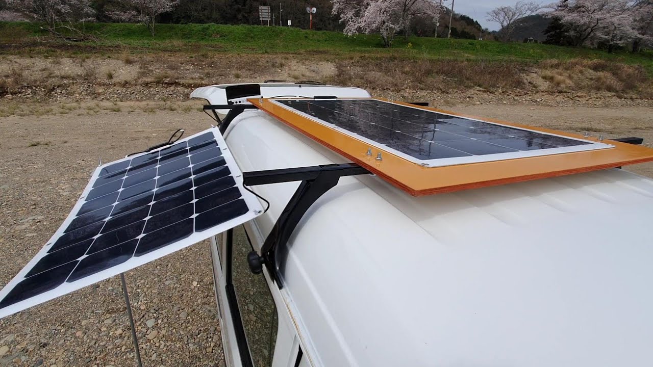 充電が3倍早い！7万円の軽にソーラーパネル載せたら車中泊革命が起たｗ【車中泊DIY】