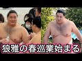 狼雅の笑顔！？本場所では見られないリラックスモード 神宮奉納大相撲