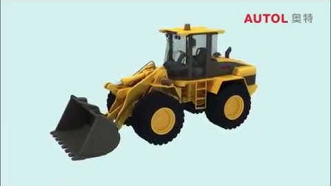 Wheelloader centralized lubrication animation