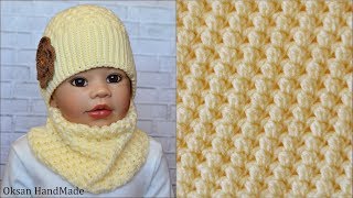 Шарф снуд крючком. Новый узор. Scarf Snood crochet