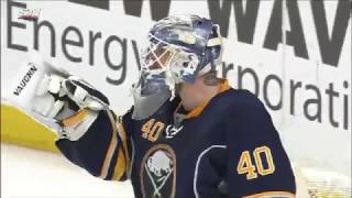 Lehner has words with Burrows after he scores, as their rivalry is quickly growing