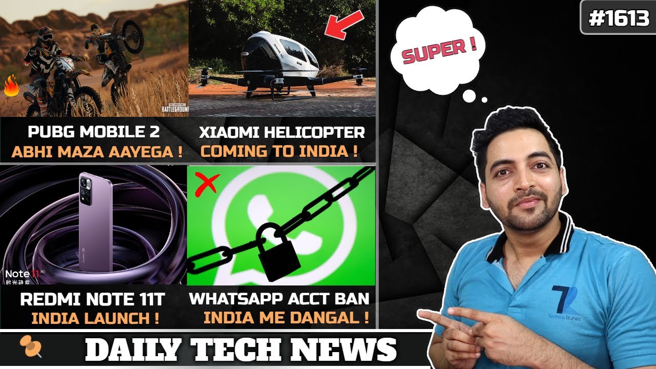 PUBG Mobile 2 Launch😍,Redmi Note 11T India,Xiaomi Helicopter India,Oneplus Car India,WhatsApp 2M Ban