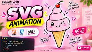 SVG Animation Magic 🍦 Create Cute Characters with HTML & CSS