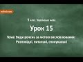 #15 Види речень за метою висловлювання. Відеоурок з української мови 5 клас