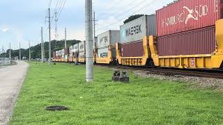 PCRC 1860 EMD F40PH hace meet con PCRC 1866 EMD SD40-3 en doble vía de Corozal 
