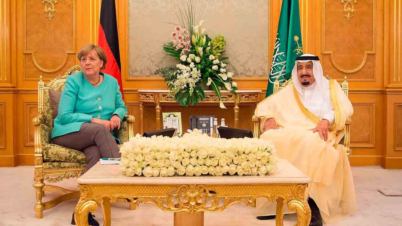 German Chancellor Merkel meets Saudi king for talks on bilateral relations, G20 meetings