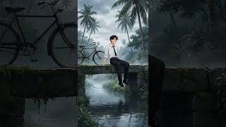 Rainy Day in an Anime Village 🌧️ #ASMR #shorts #ghibli