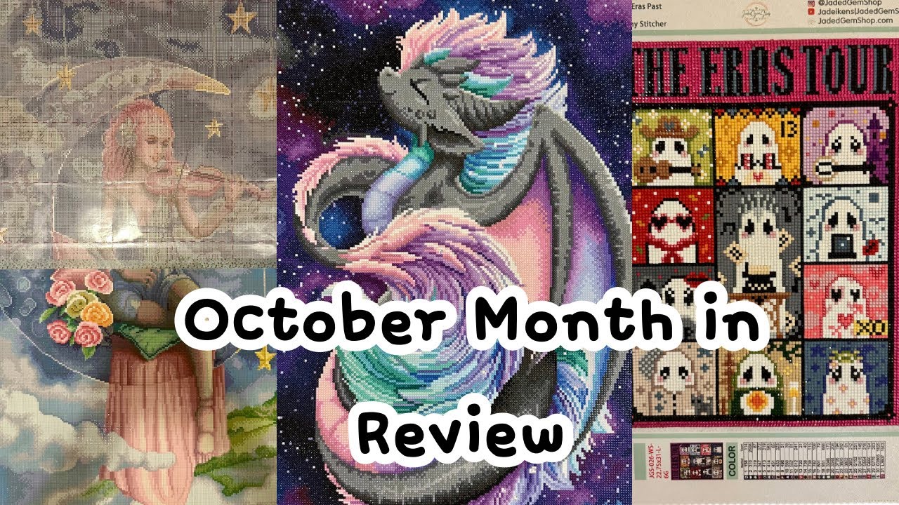october 2025 diamond painting month in review | 4 finishes + a face to face chat about plans!
