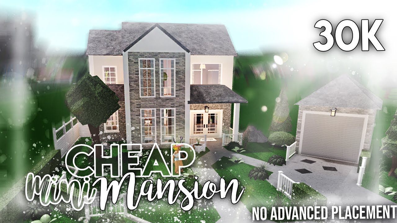 Roblox Bloxburg 30k Cheap Mini Mansion No Advanced Placement House Build Youtube