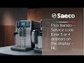 Pico Baristo - Service code Error 3 or 4 appears on the display - NL