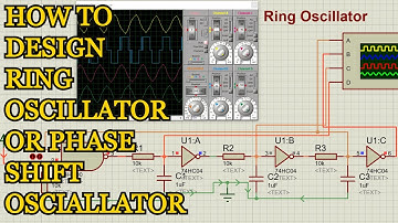 How To Make Ring Oscillator Or Phase Shift Oscillator Circuit Design And Simulation In Proteus