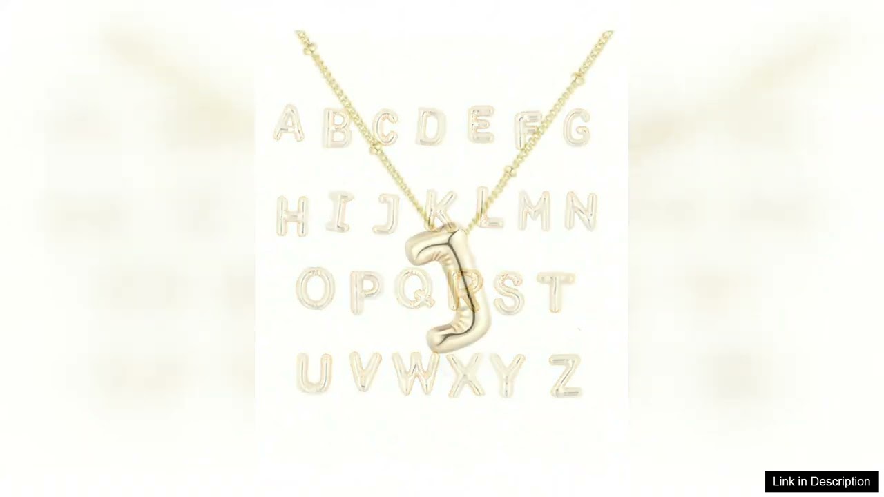 Stainless Steel Copper Chunky Alphabet Balloon Bubble Initial Letter Pendant Necklace Review