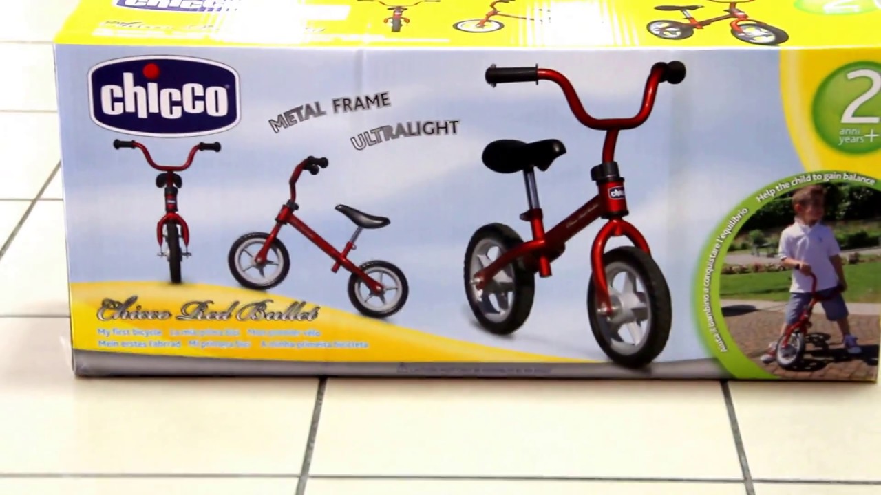 Обзор Chicco. Беговел CHICCO "Red Bullet Balance Bike". Арт. 01716.00.