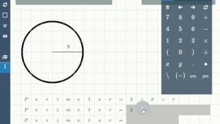 SlideMath Mathematics Tutorial - Calculate Circle Circumference