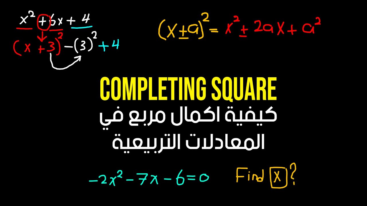 Completing square I طريقة اكمال المربع