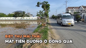 Ms 0868 Biệt thự sân vườn mái thái mặt tiền đường ở Gò Công 