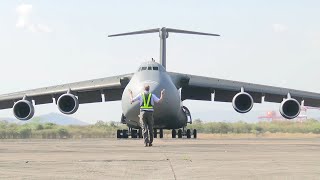 The Largest Aircraft in the US Air Force • C-5M Super Galaxy Delivers Equipment