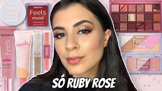 Christmas makeup using only Ruby Rose.