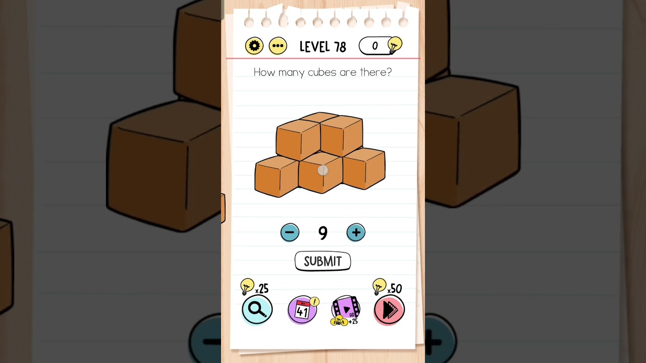 How many cubes are there? Brain Test Level 78