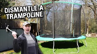 How to dismantle an old trampoline