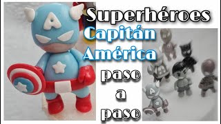 Como hacer al CAPITAN AMÉRICA en porcelana fria /superhéroes paso a paso