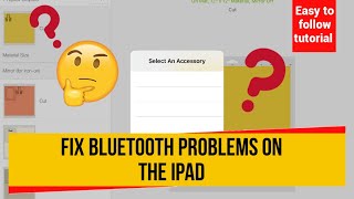 How to fix ipad bluetooth problem with cricut design space