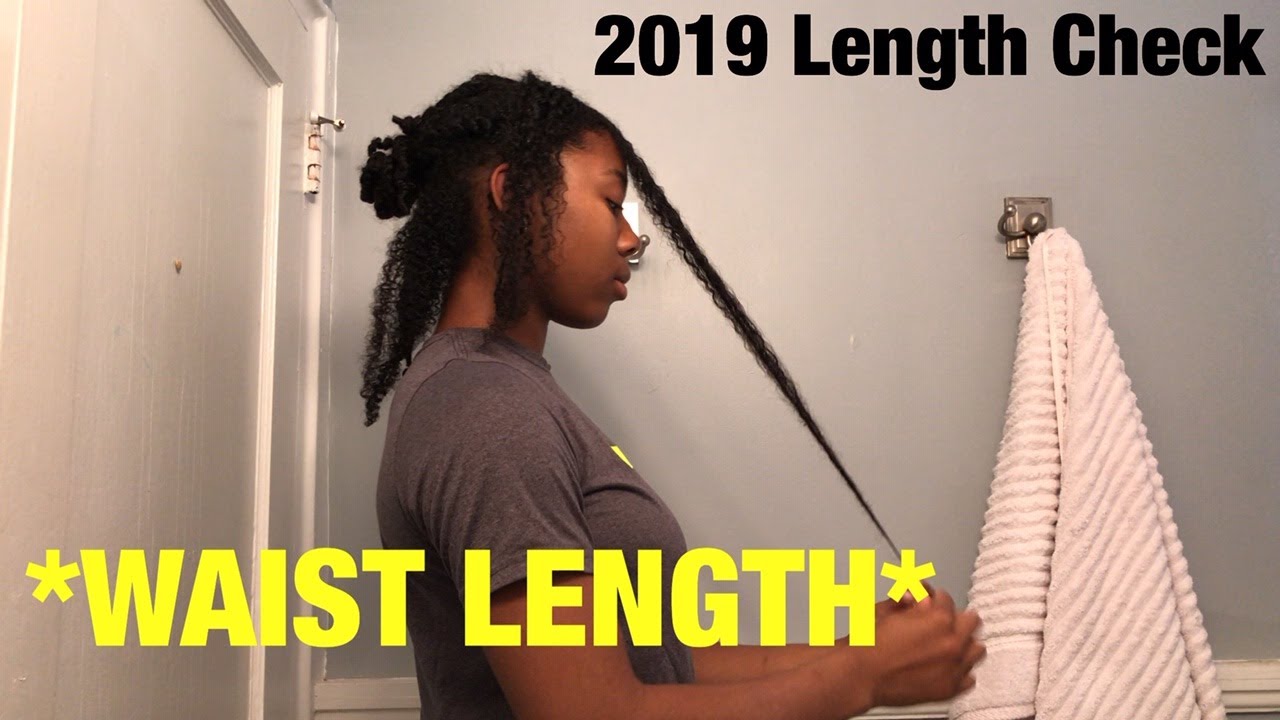 natural hair length check 2019 *waist length*