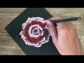 385-Paint Beautiful 3d Rose #decorativepainting #acrylicpainting #floralpainting #onestrokepainting