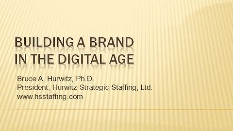 Building a Brand in the Digital Age