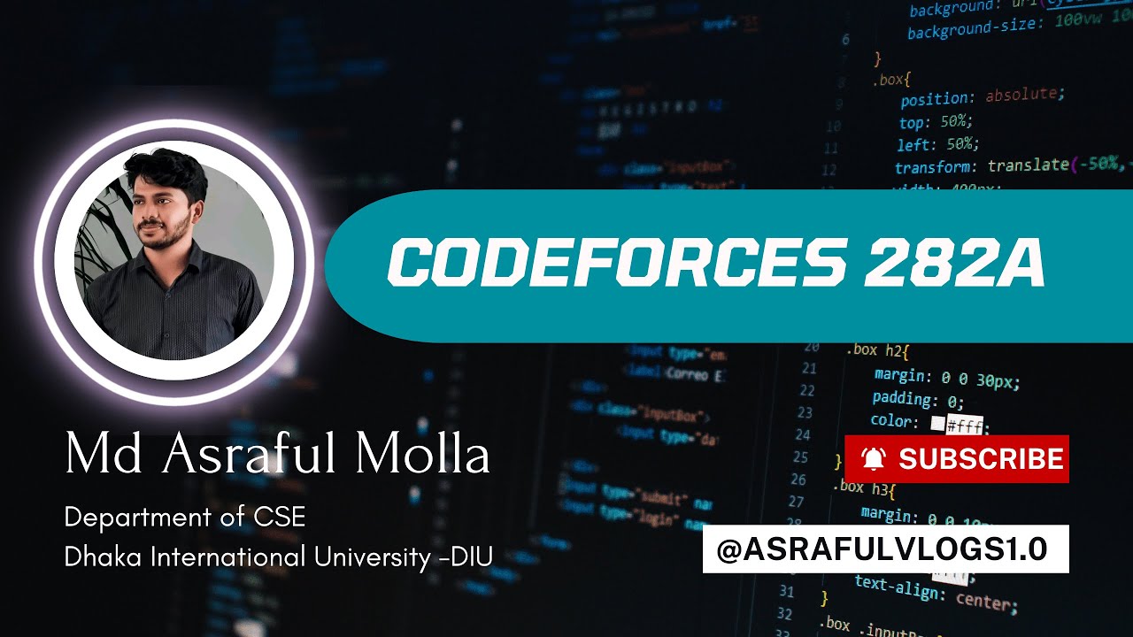 Code Forces #A. Bit++_282A Problem Solved | Asraful Vlogs 1.0| #cse # ...