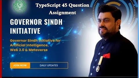 TypeScript and Node.js Exercise no 21, 22 | Governor Sindh IT Program | 45 Question Assignment#viral