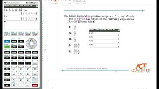 Q46 ACT Math MC8 2021 2022