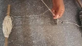 Cast net making//விசிறு வலை கீழ்ப்பகுதி செய்யும் முறை part-3