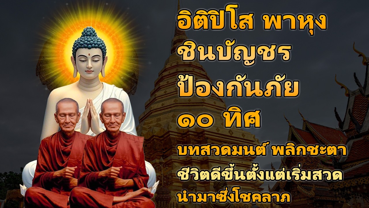 อิติปิโส พาหุง ชินบัญชร ป้องกันภัย ๑๐ ทิศ 🙏 บทสวดมนต์ พลิกชะตา ชีวิตดีขึ้นตั้งแต่เริ่มสวด
