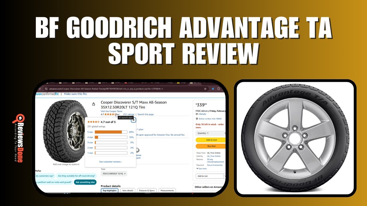 BF Goodrich Advantage TA Sport Review - Unbeatable Performance