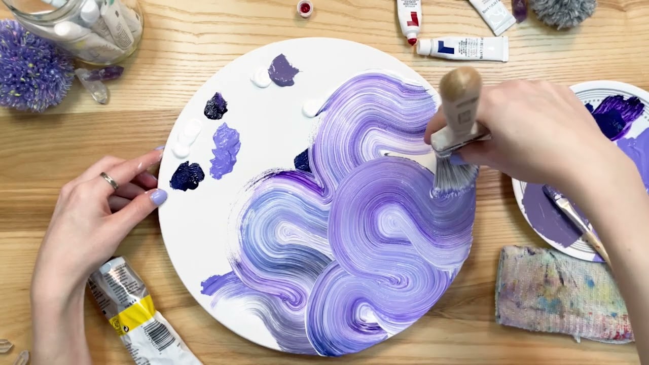 How to do Swirly Acrylic Paint Art (yes, that viral one!)