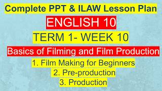 English 10 Term 1 Week 10 | Basics of Filming and Film Production: Pre-Production to Production