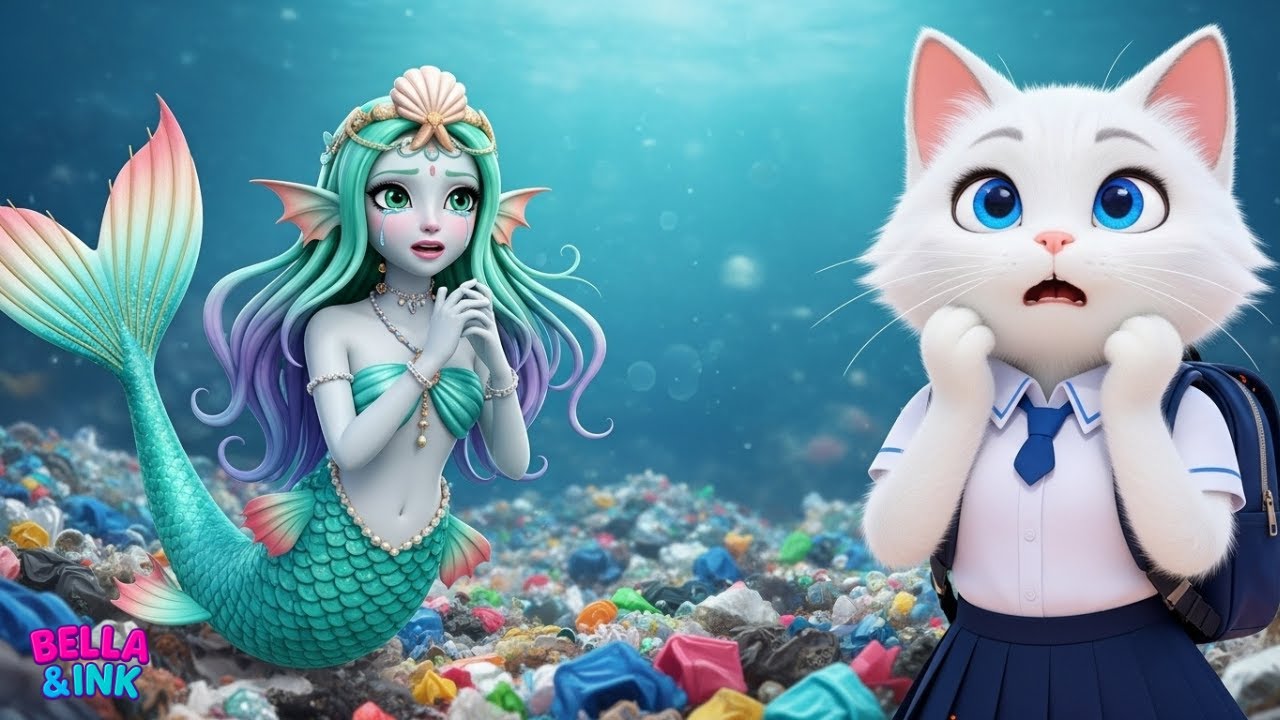 Bella Ink Helping Mermaid story | Fairy Tales | Mermaid English Adventure Story