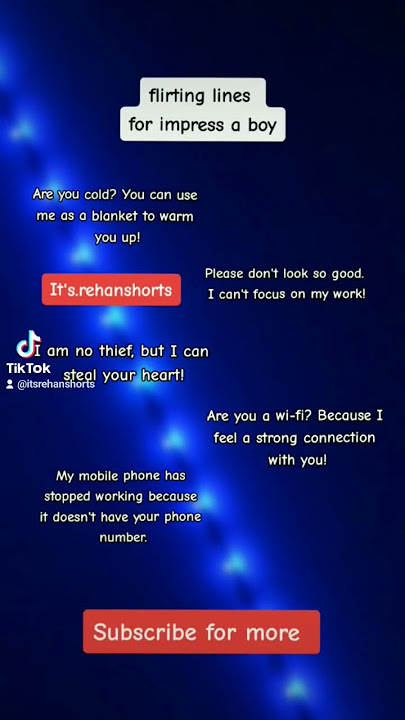 flirting lines for impress a boy #shorts #tiktok #flirting #pickuplines