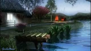 Suara Hujan di Pinggir Sungai Pengantar Tidur | Suara Alam 30 Menit