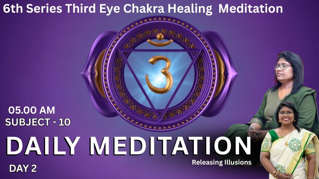 Chakra Healing Meditation Series | Chakra Meditation Day 2| Third Eye Chakra | Vandhana Teacher |