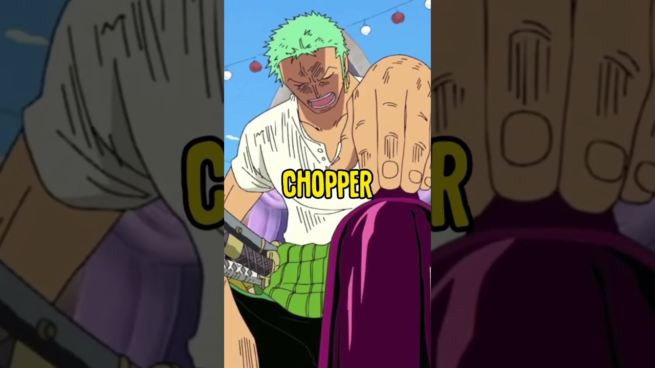 Zoro sendo o pai do Chopper 