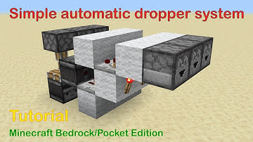Simple auto dropper tutorial // 1-block wide tileable // Minecraft Bedrock/Pocket Edition