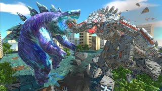 Shin Sharkjira(Hungry Shark) & Shin Godzilla vs. Mechagodzilla!  Animal Revolt Battle Simulator