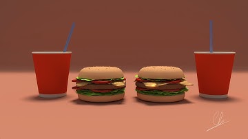 How To Make a Simple Realistic Hamburger in Blender 2.70 Timelapse