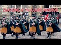 Windsor castle guard number 12 company irish guards with irish guards pipes  drums  1st apr 2023